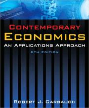 Cover of: Contemporary economics: an applications approach