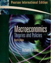 Cover of: Macroeconomics: theories and policies