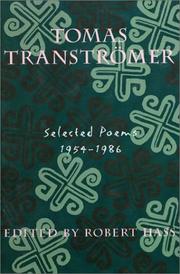 Cover of: Selected Poems, 1954-1986 by Tomas Tranströmer