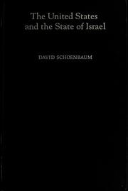 Cover of: The United States and the state of Israel by David Schoenbaum