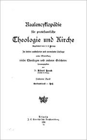 Cover of: Realencyklopädie für protestantische Theologie und Kirche by Johann Jakob Herzog, Albert Hauck, Gustav Leopold Plitt