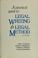 Cover of: A practical guide to legal writing and legal method