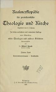 Cover of: Realencyklopädie für protestantische Theologie und Kirche by begr. von J. J. Herzog, unter Mitw. vieler Theologen und anderer Gelehrten hrsg. von D. Albert Hauck, ...