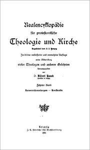 Cover of: Realencyklopädie für protestantische Theologie und Kirche by Johann Jakob Herzog, Albert Hauck , Hermann Caselmann