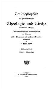 Cover of: Realencyklopädie für protestantische Theologie und Kirche by Johann Jakob Herzog, Albert Hauck, Gustav Leopold Plitt