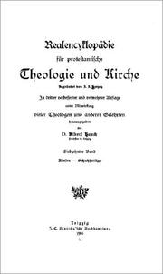 Cover of: Realencyklopädie für protestantische Theologie und Kirche by begr. von J. J. Herzog, unter Mitw. vieler Theologen und anderer Gelehrten hrsg. von D. Albert Hauck, ...