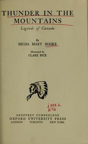 Cover of: Thunder in the mountains by Hilda Mary Hooke, Hilda Mary Hooke