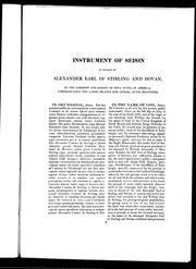 Royal precept in favour of Alexander, Earl of Stirling and Dovan, for giving seisin of the lordship and barony of Nova Scotia