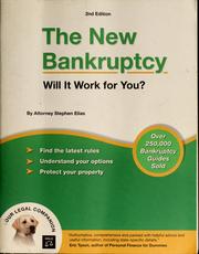 Cover of: The New Bankruptcy by Stephen Elias