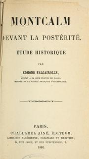 Cover of: Montcalm devant la postérité: étude historique