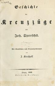 Cover of: Geschichte der Kreuzzüge by Johann Sporschil