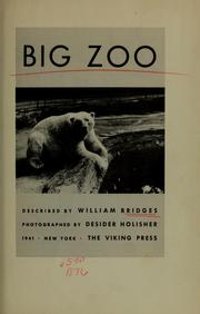 Cover of: Big zoo by Bridges, William