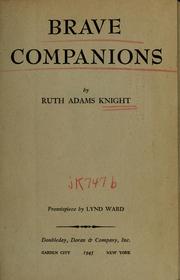 Cover of: Brave Companions by Ruth Adams Knight