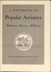Cover of: A handbook of popular antiques by Katharine Morrison McClinton