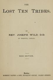 Cover of: The lost ten tribes: and 1882