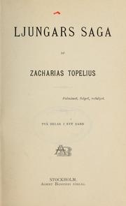 Cover of: Ljungars saga by Zacharias Topelius