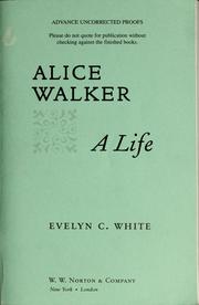 Cover of: Alice Walker by Evelyn C. White