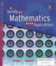 Cover of: A Survey of Mathematics with Applications by 
