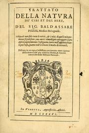 Cover of Trattato della natura de'cibi et del bere / del sig. Baldassare Pisanelli, medico Bolognese