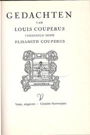 Cover of: Gedachten van Louis Couperus