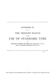 Cover of: The present status of the use of Standard Time by Edward Everett Hayden