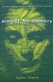 Cover of: Almost No Memory by Lydia Davis
