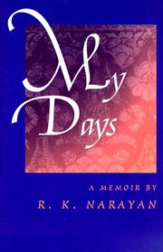 My days by Rasipuram Krishnaswamy Narayan