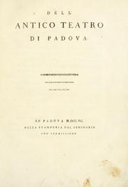 Cover of: Dell'antico teatro di Padova