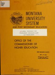 Cover of: Final report on teacher education in Montana by Freeman J. Wright, Freeman J. Wright