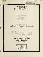 Cover of: Workers' compensation: a report