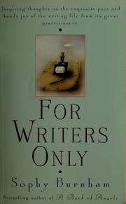 Cover of: For writers only