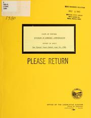 Cover of: State of Montana, Division of Workers' Compensation, report on audit two fiscal years ended June 30, 1980