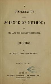 Cover of: A dissertation on the science of method