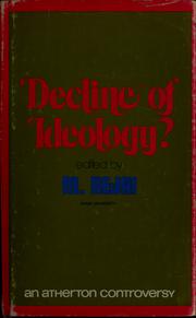Cover of: Decline of ideology?