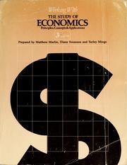 Cover of: Working with The study of economics by Turley Mings