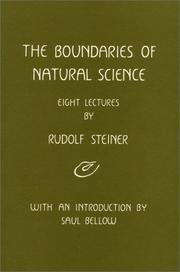 Cover of: The Boundaries of Natural Science | Rudolf Steiner