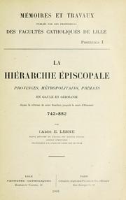 La hiérarchie épiscopale by Emile Lesne