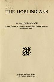 Cover of: The Hopi Indians by Hough, Walter