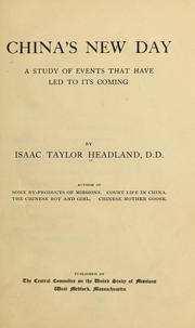 Cover of: China's new day by Isaac Taylor Headland