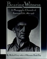 Cover of: Bearing witness: a photographic chronicle of American life, 1860-1945