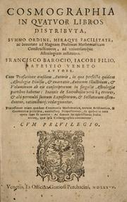 Cover of: Cosmographia in qvatvor libros distribvta summo ordine by Francesco Barozzi