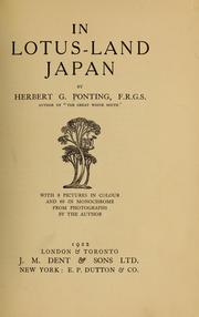 Cover of: In lotus-land Japan by Herbert George Ponting