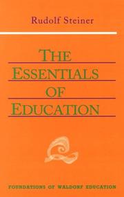 Cover of: The essentials of education by Rudolf Steiner