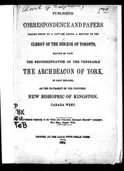 Published correspondence and papers called forth by a canvass among a section of the clergy of the diocese of Toronto