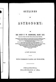 Cover of Outlines of astronomy by John Frederick William Herschel
