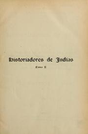 Cover of: Historiadores de Indias by Serrano y Sanz, Manuel