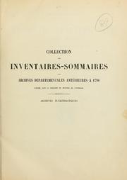 Cover of: Seine-Inferieure: Archives ecclesiastiques.  Série G. Rédigé par Ch. de Robillard de Beaurepaire