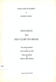 Cover of: Discursos no Pen Clube do Brasil by 