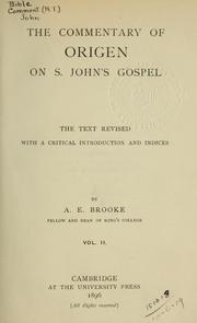 Cover of: Commentary on S. John's Gospel by Origen comm