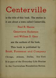 Cover of: Centerville is the title of this book by Hanna, Paul Robert